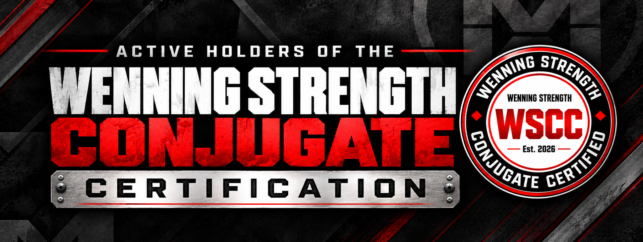 Wenning Strength Conjugate Certification Banner 2